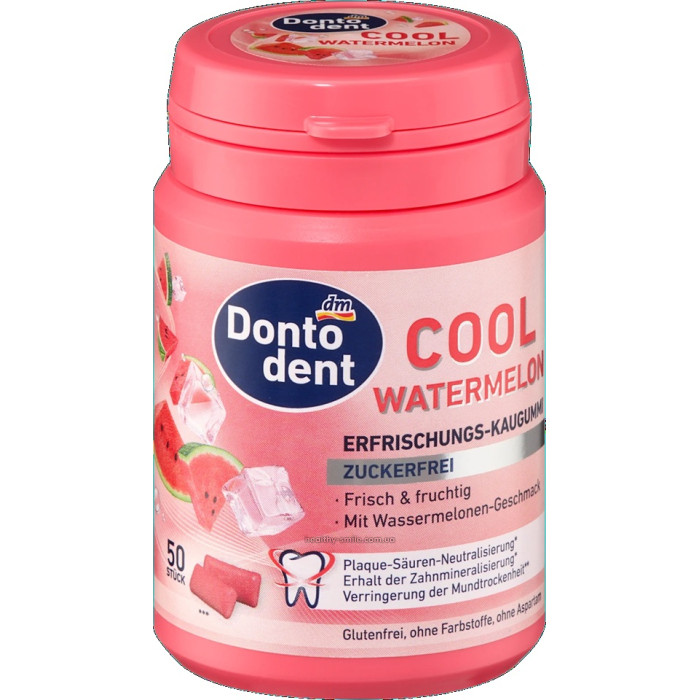 Dontodent Жевательная резинка с ксилитом, со вкусом арбуза, 50 шт